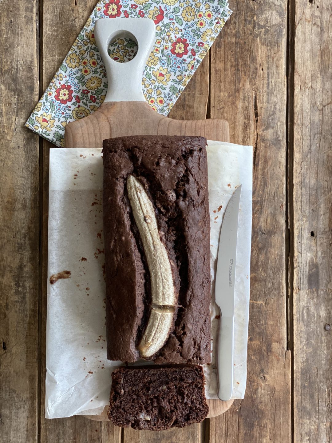 Queque de plátano y chocolate - Polin en la Cocina